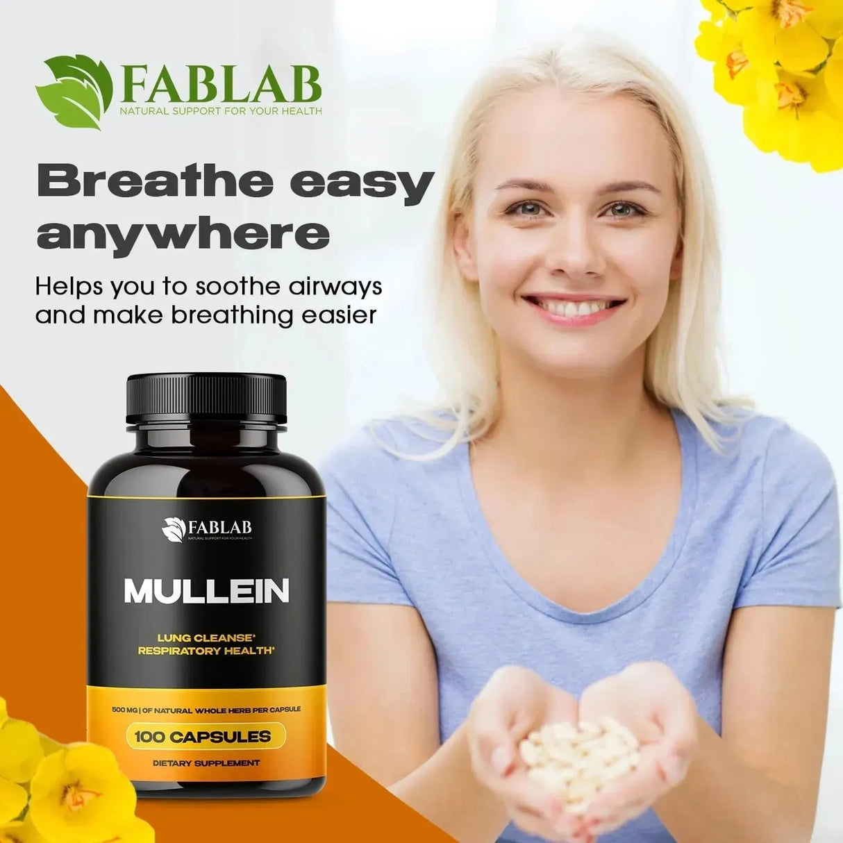 FABLAB - FabLab Mullein Leaf 500Mg. 100 Capsulas - The Red Vitamin MX - Suplementos Alimenticios - {{ shop.shopifyCountryName }}