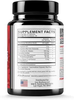 IRON BROTHERS - Iron Brothers Supplements Nitric Oxide Booster 120 Capsulas - The Red Vitamin MX - Suplementos Alimenticios - {{ shop.shopifyCountryName }}