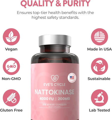 EVE'S CYCLE - Eve's Cycle Nattokinase 4000 FU 270 Capsulas - The Red Vitamin MX - Suplementos Alimenticios - {{ shop.shopifyCountryName }}