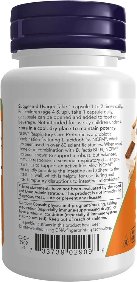 NOW SUPPLEMENTS - NOW Supplements Respiratory Care Probiotic 60 Capsulas - The Red Vitamin MX - Suplementos Alimenticios - {{ shop.shopifyCountryName }}