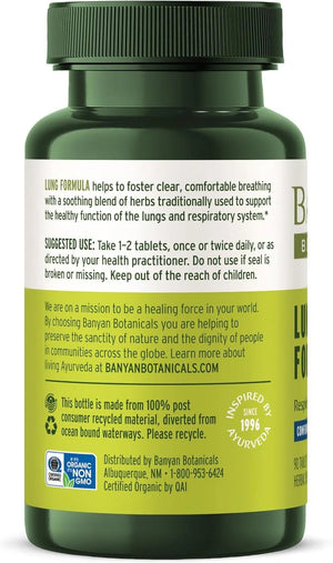 BANYAN - Banyan Botanicals Lung Formula 90 Capsulas - The Red Vitamin MX - Suplementos Alimenticios - {{ shop.shopifyCountryName }}