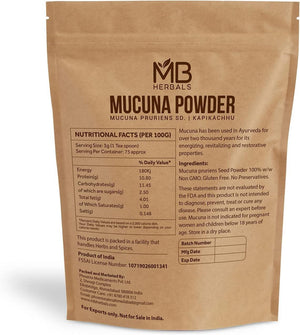 MB HERBALS - MB Herbals Mucuna Powder 227Gr. - The Red Vitamin MX - Suplementos Alimenticios - {{ shop.shopifyCountryName }}