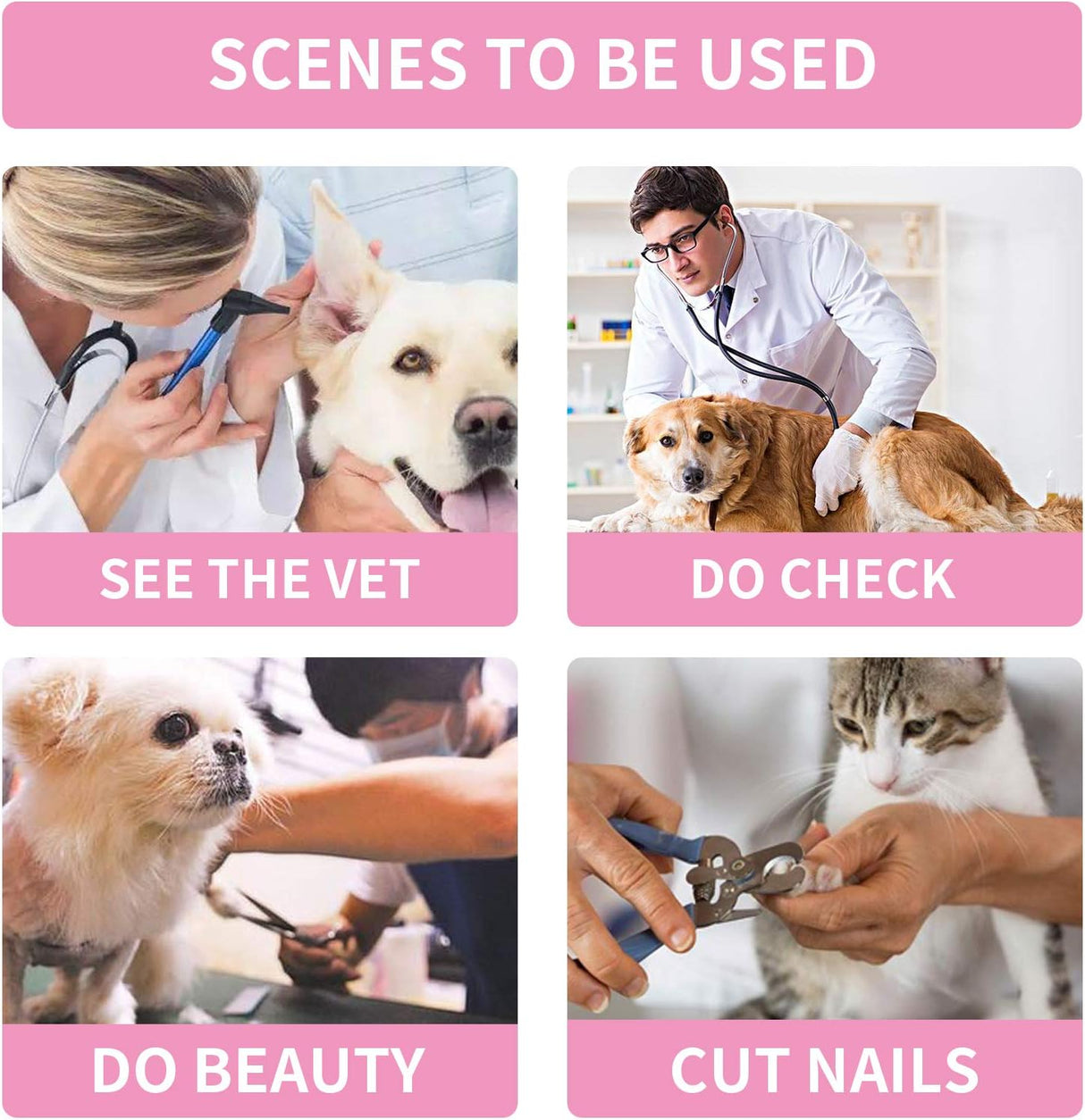MCHY Adjustable Recovery Collar for Dogs XLARGE PINK