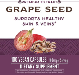 NATURE'S WAY - Nature's Way Premium Extract Grape Seed 100Mg. 60 Capsulas - The Red Vitamin MX - Suplementos Alimenticios - {{ shop.shopifyCountryName }}