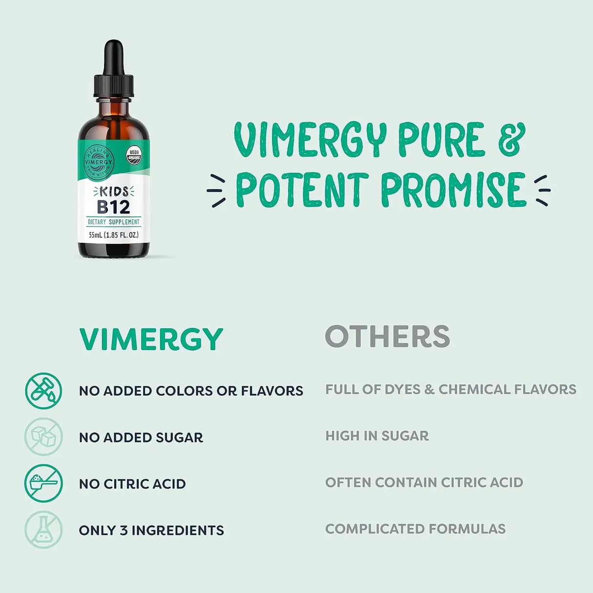 VIMERGY - Vimergy Organic Liquid Vitamin B12 55Ml. - The Red Vitamin MX - Suplementos Alimenticios - {{ shop.shopifyCountryName }}
