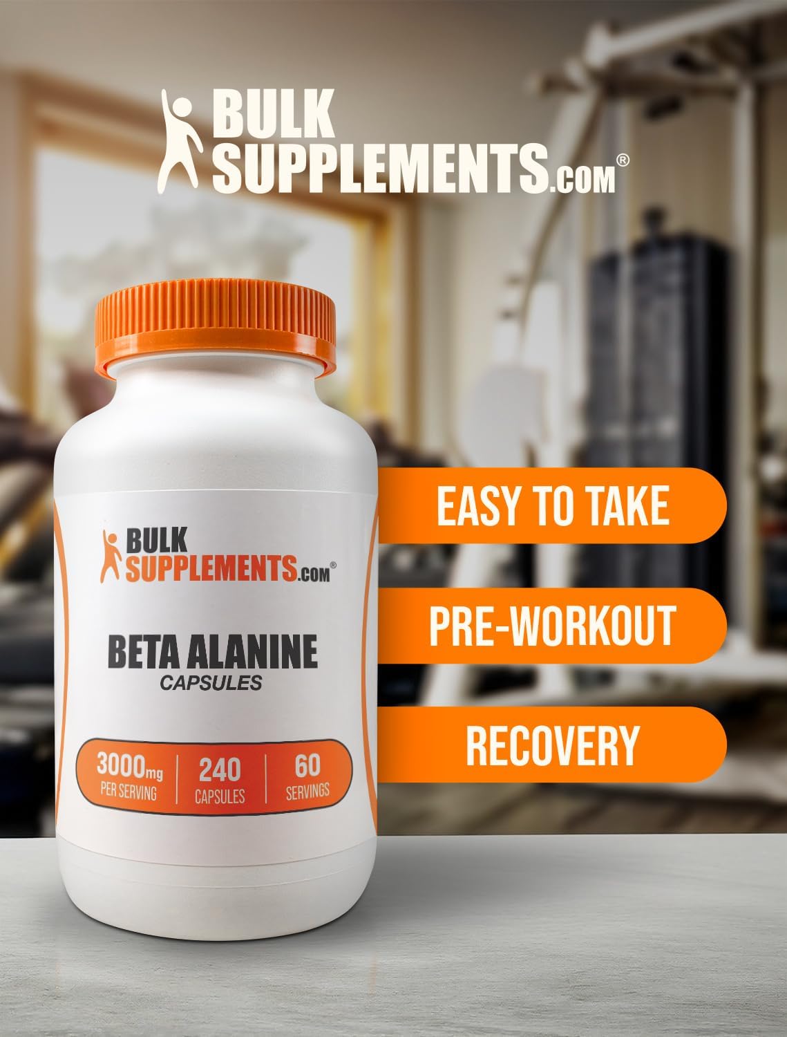 Bulk Supplements Beta Alanine 3000Mg. 240 Capsulas