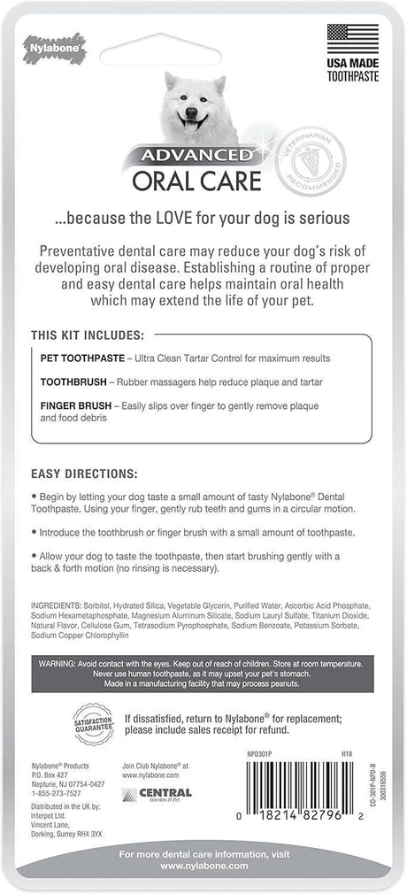 NYLABONE - Nylabone Advanced Oral Care Dog Dental Kit Original Flavor 2.5 Oz. - The Red Vitamin MX - Cuidado Dental Para Perros - {{ shop.shopifyCountryName }}