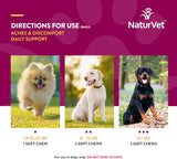 NaturVet Aches & Discomfort Dog Supplement Plus Glucosamine 30 Masticables