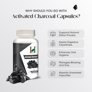 H&C HERBAL INGREDIENTS EXPERT Activated Charcoal 350Mg. 120 Capsulas