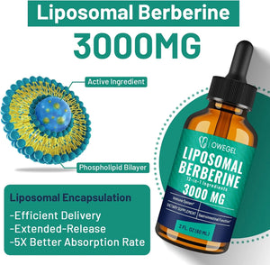 OWEGEL - Owegel Berberine HCL 3,000Mg. 60Ml. 2 Pack - The Red Vitamin MX - Suplementos Alimenticios - {{ shop.shopifyCountryName }}