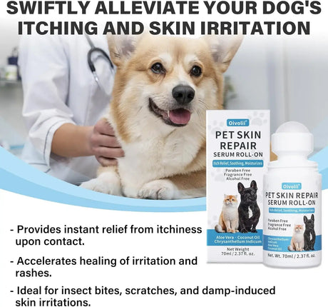 OIVOLII - Oivolii Dog & Cat Skin Care Roll-On with Coconut Oil 70Ml. - The Red Vitamin MX - Remedios Para La Picazón De Perros - {{ shop.shopifyCountryName }}