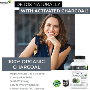 Renew Actives Activated Charcoal 60 Capsulas