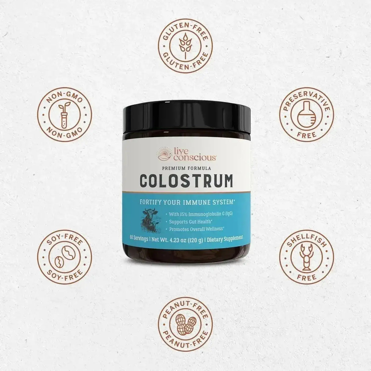 LIVE CONSCIOUS - Live Conscious Colostrum Powder 60 Servicios 120Gr. - The Red Vitamin MX - Suplementos Alimenticios - {{ shop.shopifyCountryName }}