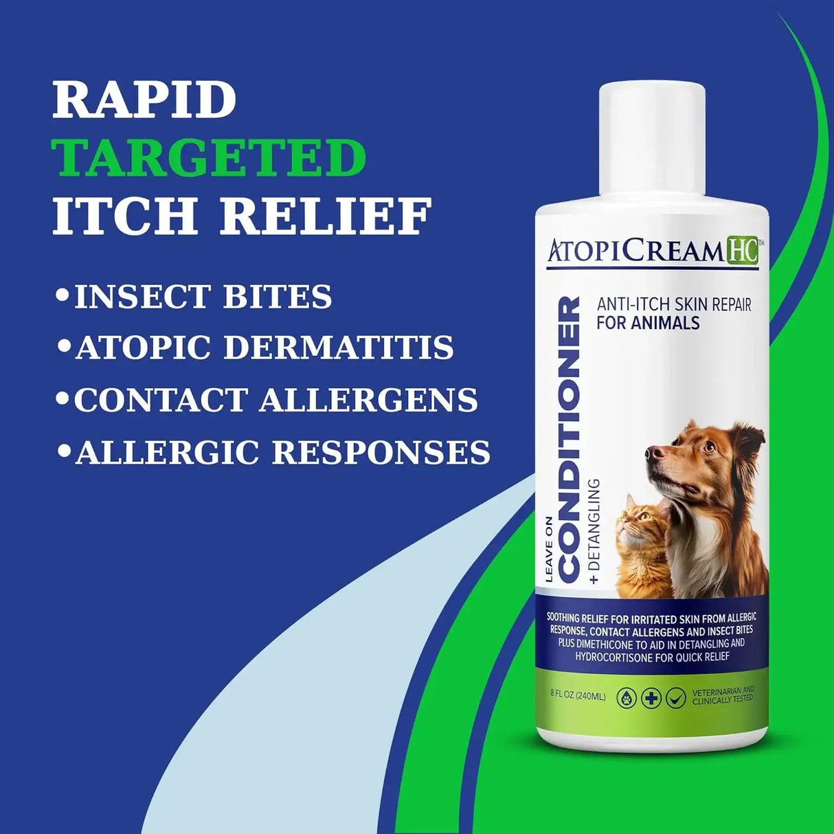 ATOPICREAM - AtopiCream HC Leave-In 1% Hydrocortisone Conditioner Moisturizer for Dogs 8 Fl.Oz. - The Red Vitamin MX - Remedios Para La Picazón De Perros - {{ shop.shopifyCountryName }}