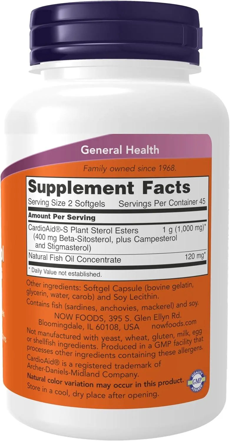 NOW SUPPLEMENTS - NOW Supplements Beta-Sitosterol Plant Sterols with CardioAid 90 Capsulas Blandas - The Red Vitamin MX - Suplementos Alimenticios - {{ shop.shopifyCountryName }}