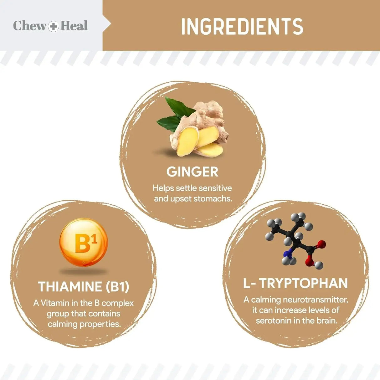 CHEW + HEAL - Chew + Heal Labs Calming Chews for Dogs Peanut Butter 30 Masticables - The Red Vitamin MX - Relajantes Para Perros - {{ shop.shopifyCountryName }}