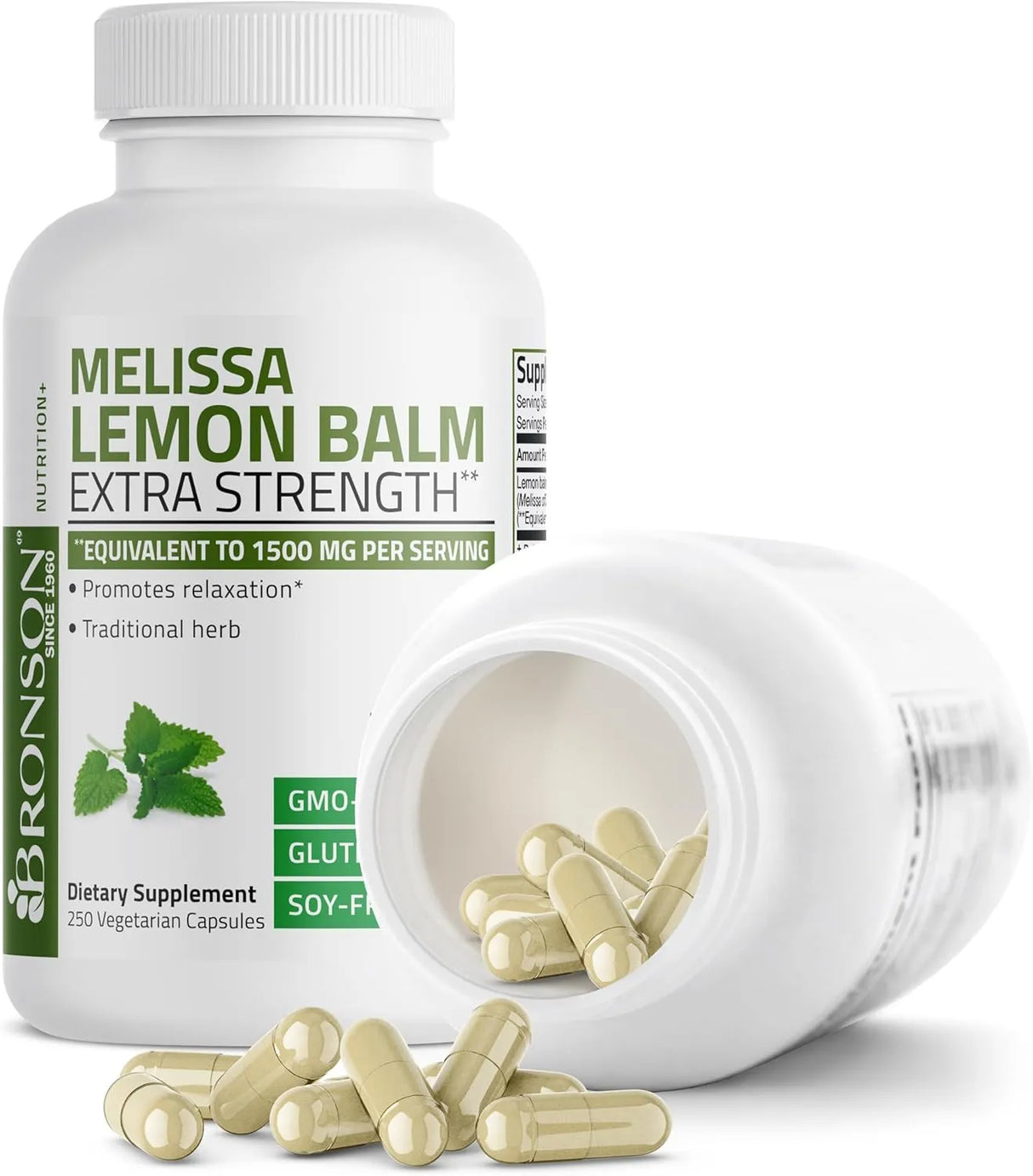BRONSON - Bronson Melissa Lemon Balm Extra Strength 250 Capsulas - The Red Vitamin MX - Suplementos Alimenticios - {{ shop.shopifyCountryName }}