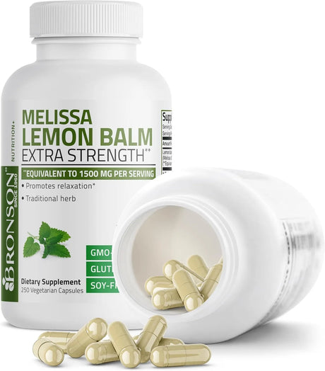 BRONSON - Bronson Melissa Lemon Balm Extra Strength 250 Capsulas - The Red Vitamin MX - Suplementos Alimenticios - {{ shop.shopifyCountryName }}