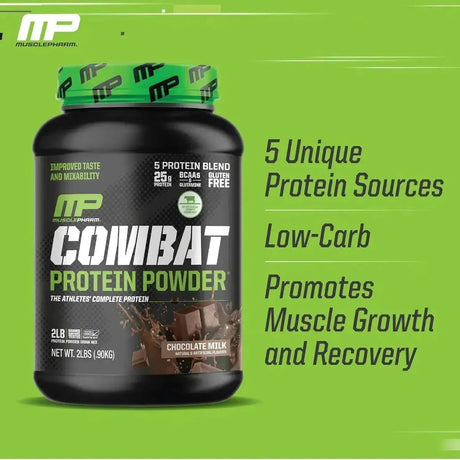 MUSCLEPHARM - MusclePharm Combat Protein Powder Chocolate Milk 26 Servicios 2 Lbs. - The Red Vitamin MX - Suplementos Alimenticios - {{ shop.shopifyCountryName }}