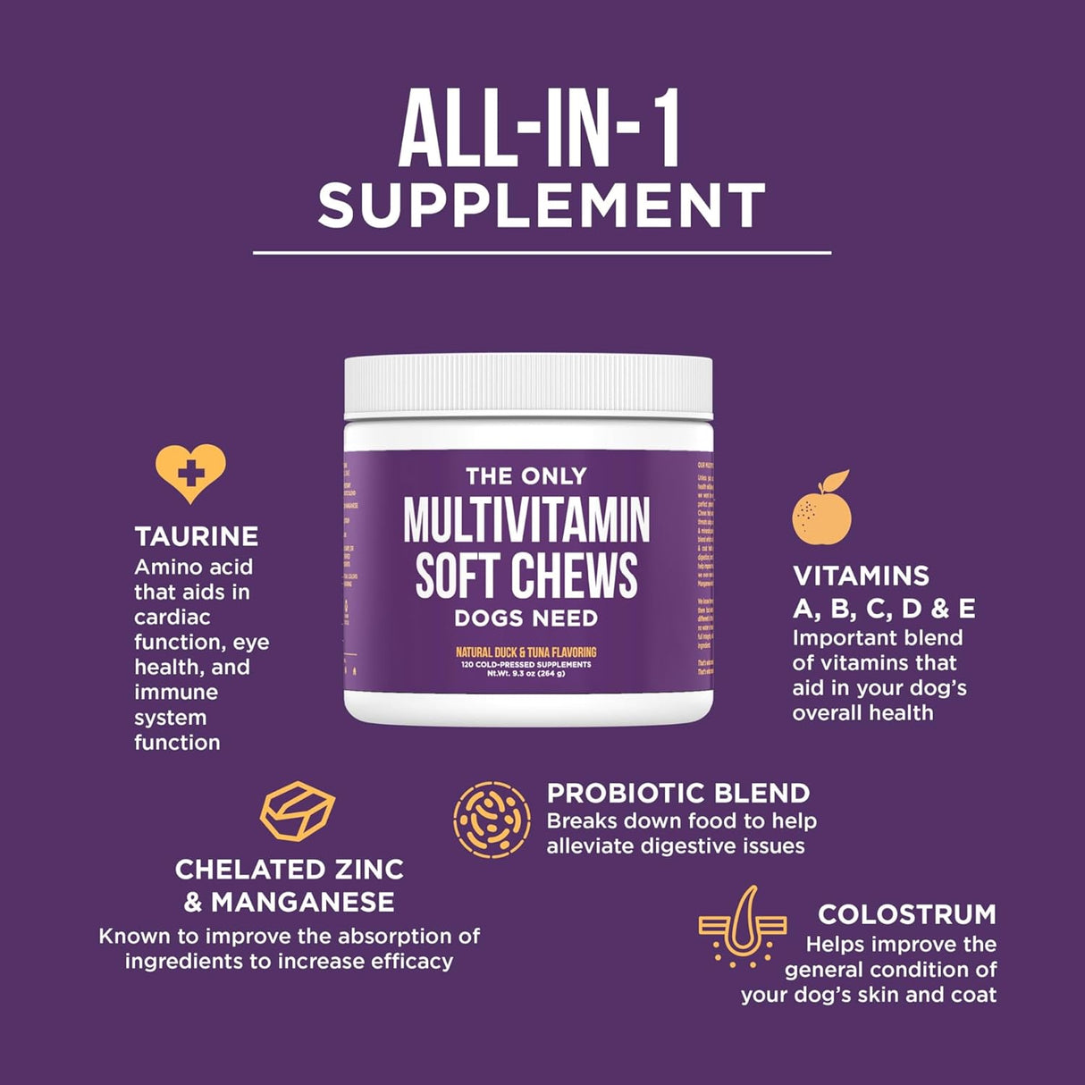 Natural Rapport Dog Multivitamin 120 Masticables