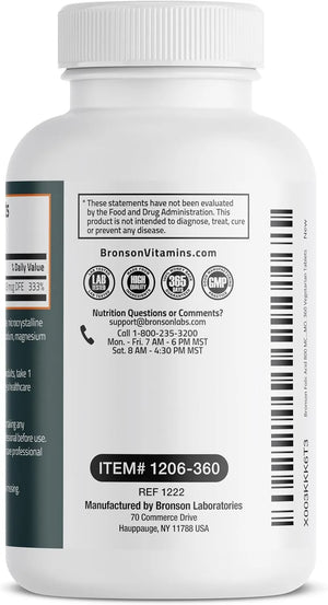 BRONSON - Bronson Folic Acid 800mcg 360 Tabletas - The Red Vitamin MX - Suplementos Alimenticios - {{ shop.shopifyCountryName }}