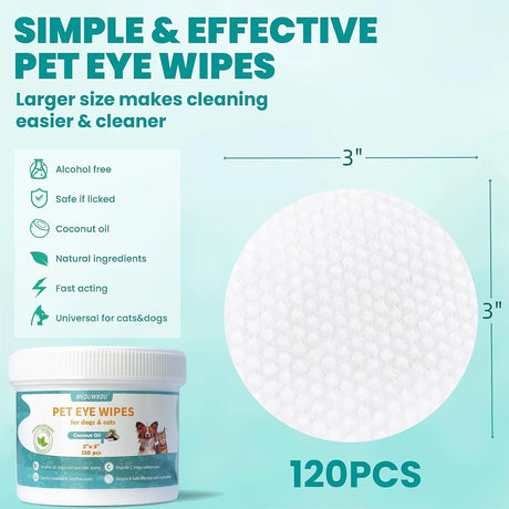 MEDUWEDU - MEDUWEDU Eyes Wipes for Dogs & Cats Coconut Scent 120 Toallitas - The Red Vitamin MX - Cuidado De Los Ojos De Los Perros - {{ shop.shopifyCountryName }}