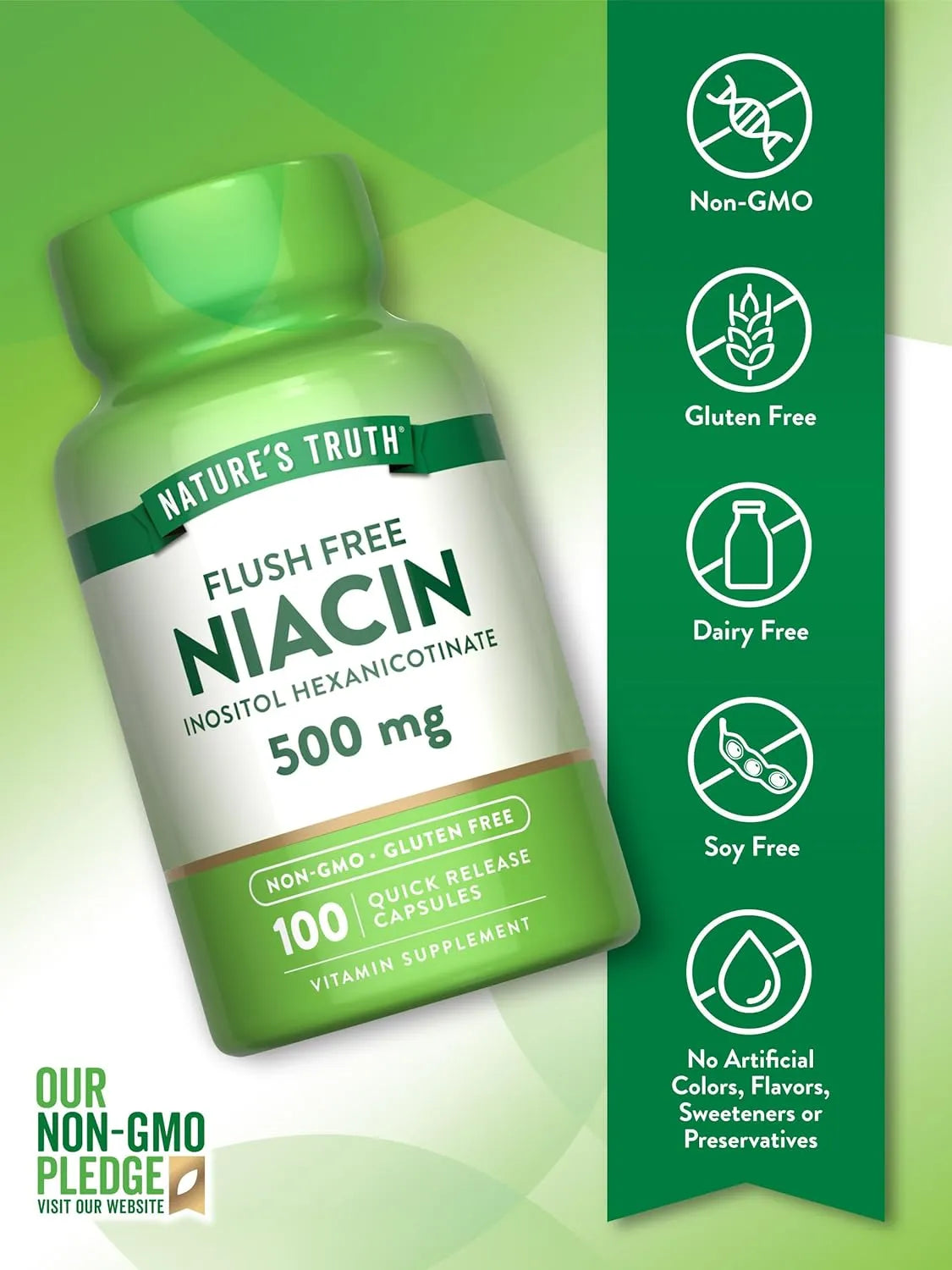 NATURE'S TRUTH - Nature's Truth Flush Free Niacin 500Mg. 100 Capsulas - The Red Vitamin MX - Suplementos Alimenticios - {{ shop.shopifyCountryName }}