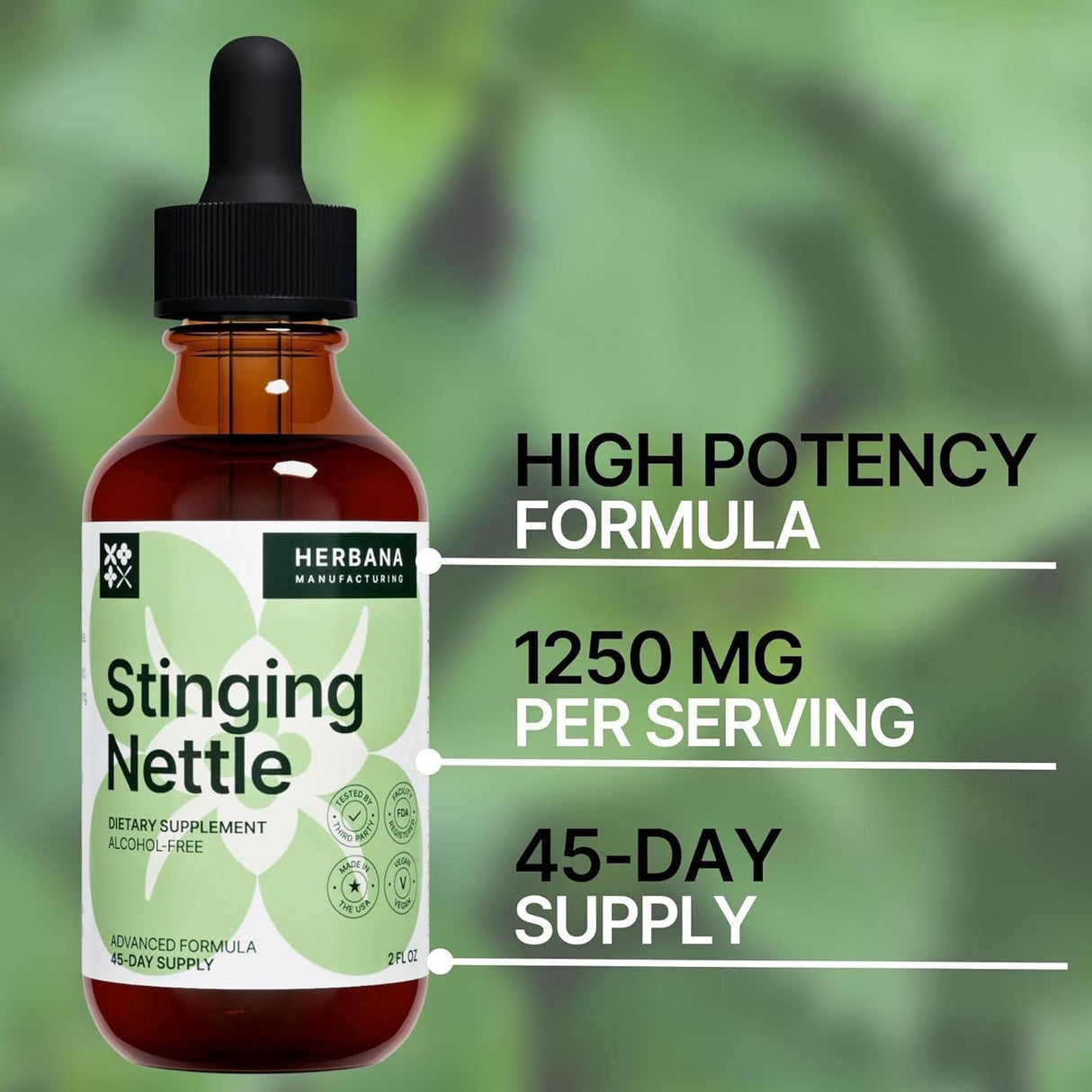 HERBANA - HERBANA Stinging Nettle Leaf and Root 2 Fl.Oz. - The Red Vitamin MX - Suplementos Alimenticios - {{ shop.shopifyCountryName }}