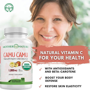 MOTHER NATURE - Mother Nature Camu Camu 1000Mg. 120 Capsulas - The Red Vitamin MX - Suplementos Alimenticios - {{ shop.shopifyCountryName }}