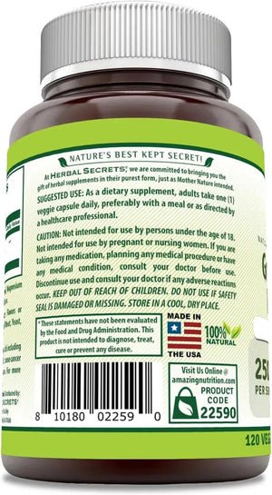 HERBAL SECRETS - Herbal Secrets Grapeseed Extract 250Mg. 120 Capsulas - The Red Vitamin MX - Suplementos Alimenticios - {{ shop.shopifyCountryName }}