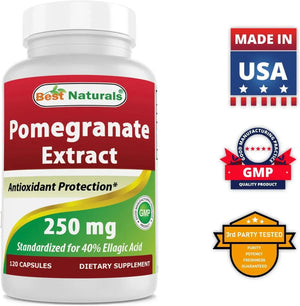 BEST NATURALS - Best Naturals Pomegranate Extract 250Mg. 120 Capsulas - The Red Vitamin MX - Suplementos Alimenticios - {{ shop.shopifyCountryName }}