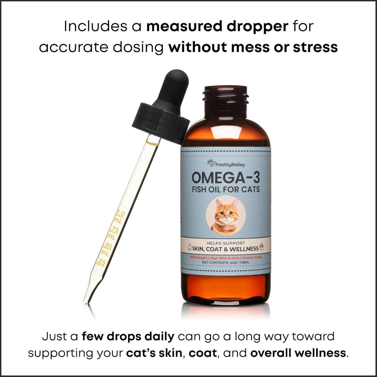 Freshly Bailey Omega 3 Fish Oil for Cats 118Ml.