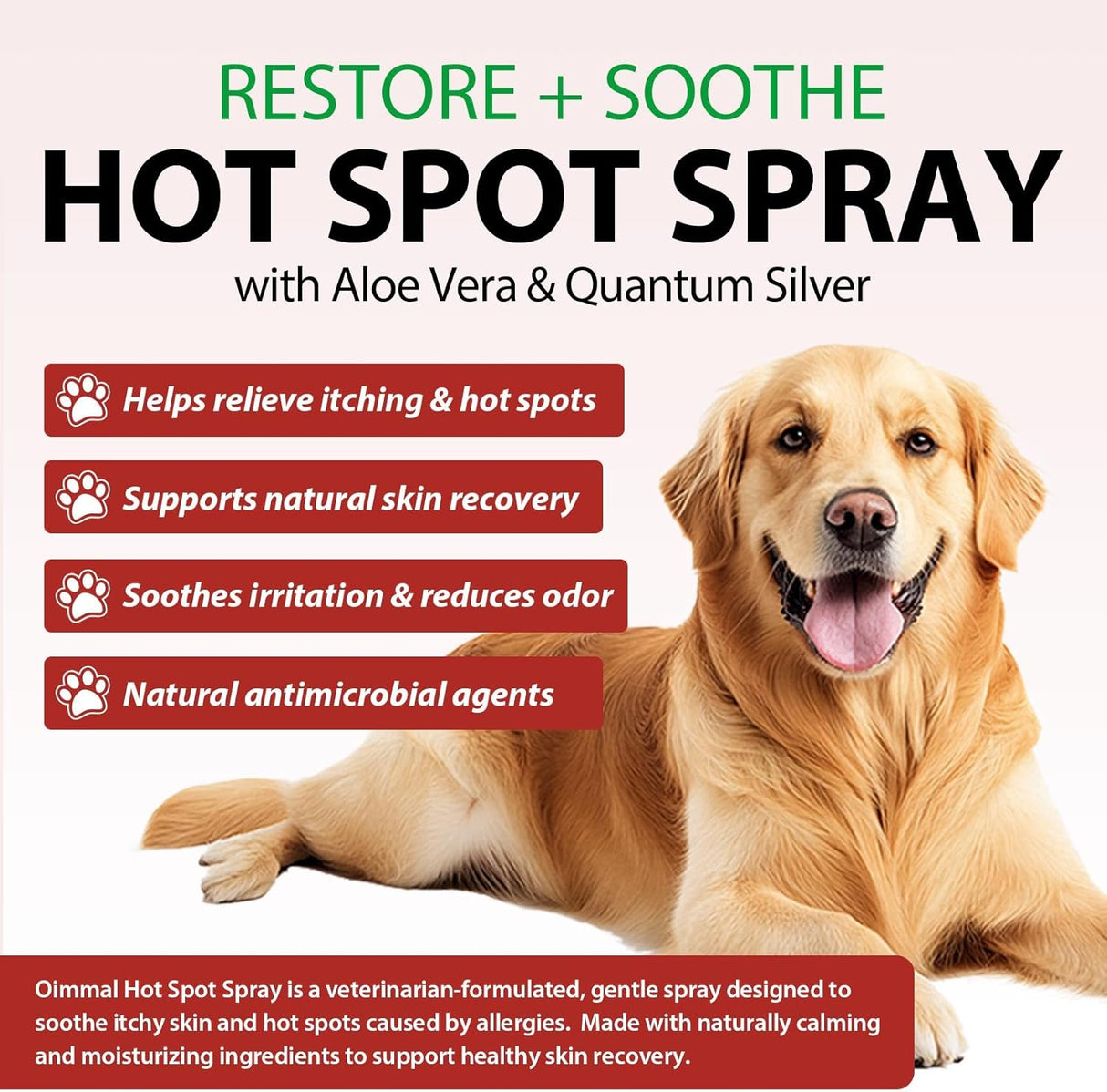 Oimmal Hot Spot Spray Treatment for Dogs 100Ml.