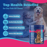 YoYoBay Omega 3 Fish Oil for Dogs 180 Masticables