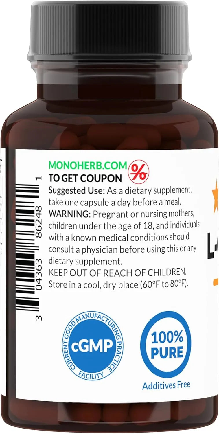 MONOHERB - MONOHERB L-Carnosine 500Mg. 90 Capsulas - The Red Vitamin MX - Suplementos Alimenticios - {{ shop.shopifyCountryName }}