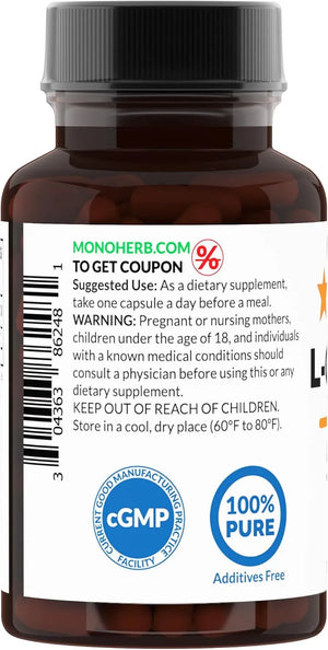 MONOHERB - MONOHERB L-Carnosine 500Mg. 90 Capsulas - The Red Vitamin MX - Suplementos Alimenticios - {{ shop.shopifyCountryName }}
