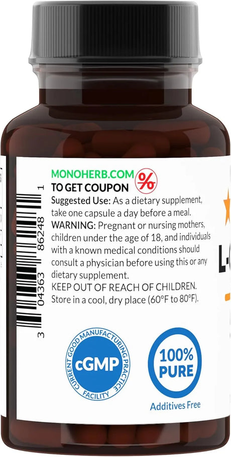 MONOHERB - MONOHERB L-Carnosine 500Mg. 90 Capsulas - The Red Vitamin MX - Suplementos Alimenticios - {{ shop.shopifyCountryName }}