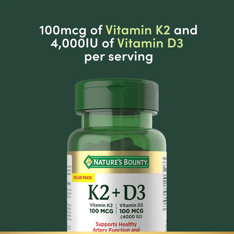 NATURE'S BOUNTY - Nature's Bounty Vitamin D3 K2 60 Capsulas - The Red Vitamin MX - Suplementos Alimenticios - {{ shop.shopifyCountryName }}