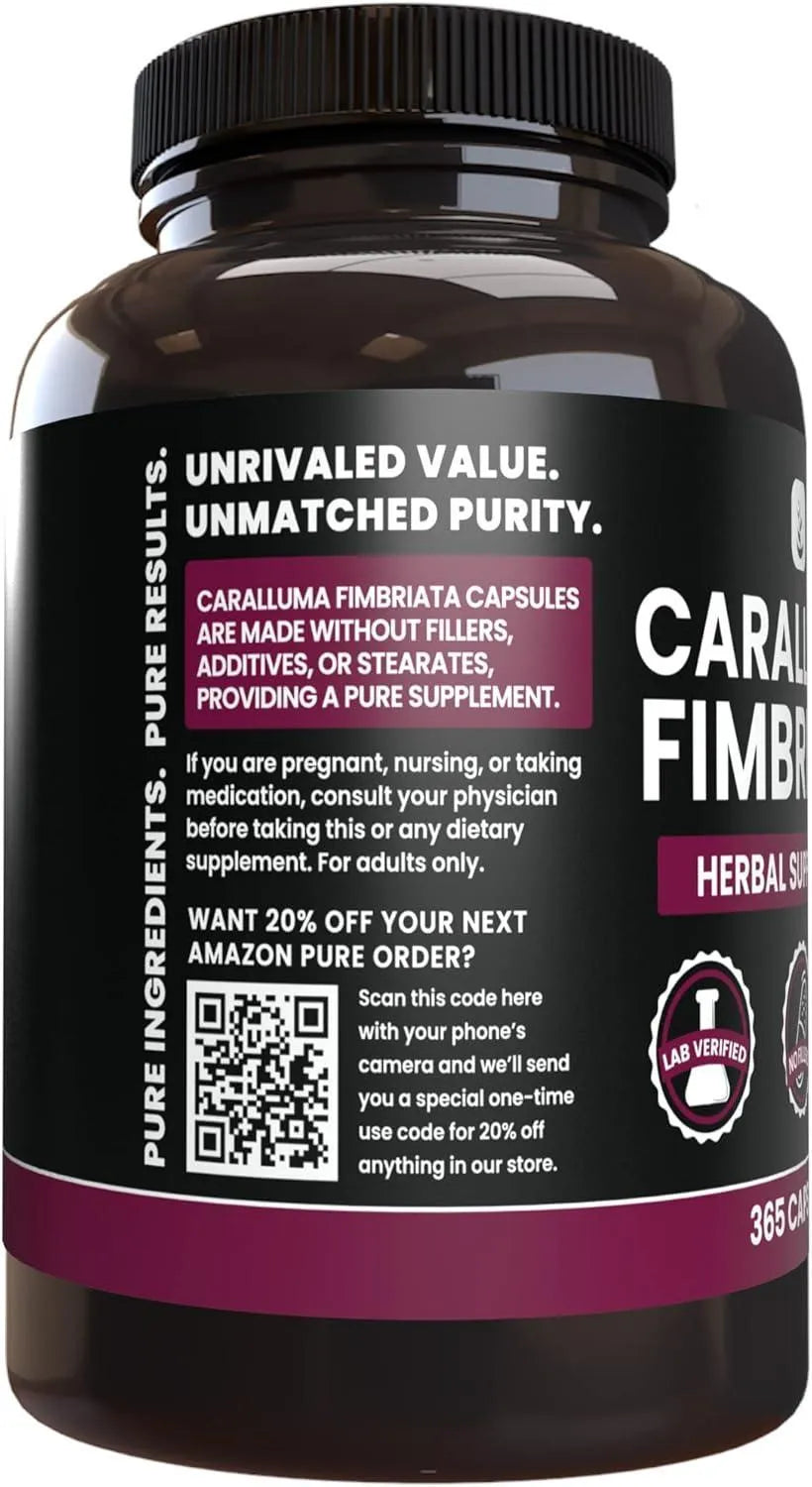 PURE ORIGINAL INGREDIENTS - Pure Original Ingredients Caralluma Fimbriata 365 Capsulas - The Red Vitamin MX - Suplementos Alimenticios - {{ shop.shopifyCountryName }}