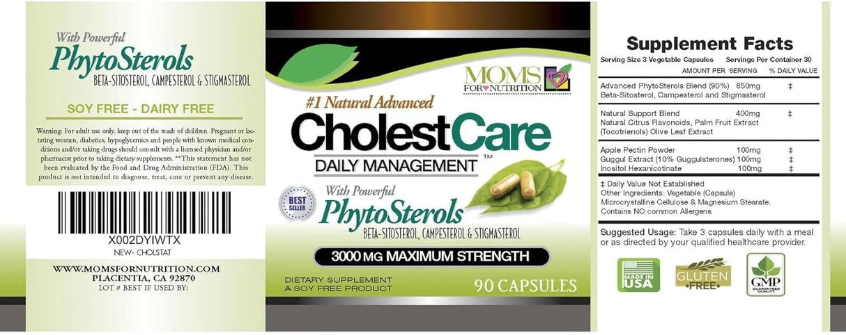 MOMS FOR NUTRITION - Moms For Nutrition PlantSterols CholestCare 90 Capsulas - The Red Vitamin MX - Suplementos Alimenticios - {{ shop.shopifyCountryName }}