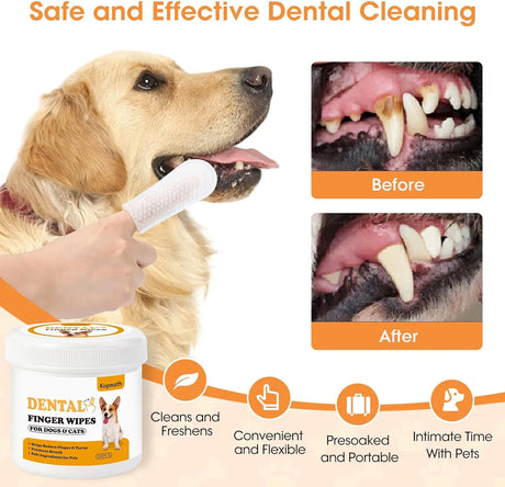 KOPMATH - Kopmath Dog Dental Wipes Unscented 50 Toallitas - The Red Vitamin MX - Cuidado Dental Para Perros - {{ shop.shopifyCountryName }}