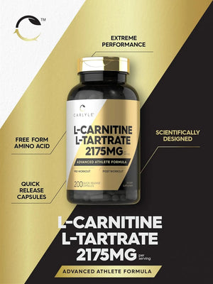 CARLYLE - Carlyle L Carnitine Tartrate 2175Mg. 200 Capsulas - The Red Vitamin MX - Suplementos Alimenticios - {{ shop.shopifyCountryName }}