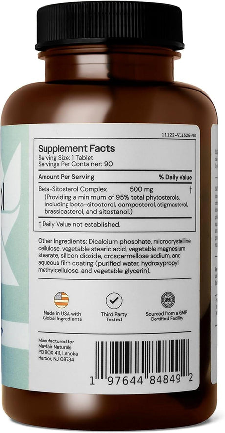 MAYFAIR - Mayfair Naturals Beta Sitosterol Complex 500Mg. 90 Tabletas 2 Pack - The Red Vitamin MX - Suplementos Alimenticios - {{ shop.shopifyCountryName }}