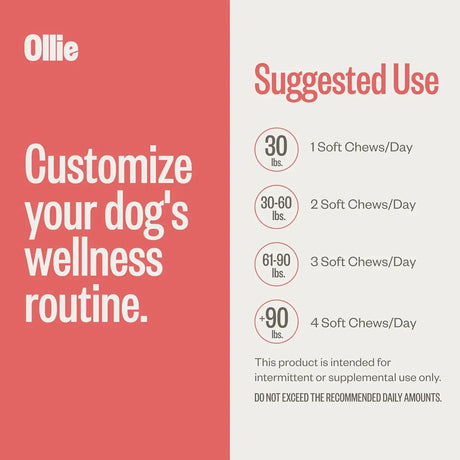 OLLIE - Ollie Chill Pills Calming Supplement Chews for Dogs 60 Masticables - The Red Vitamin MX - Relajantes Para Perros - {{ shop.shopifyCountryName }}