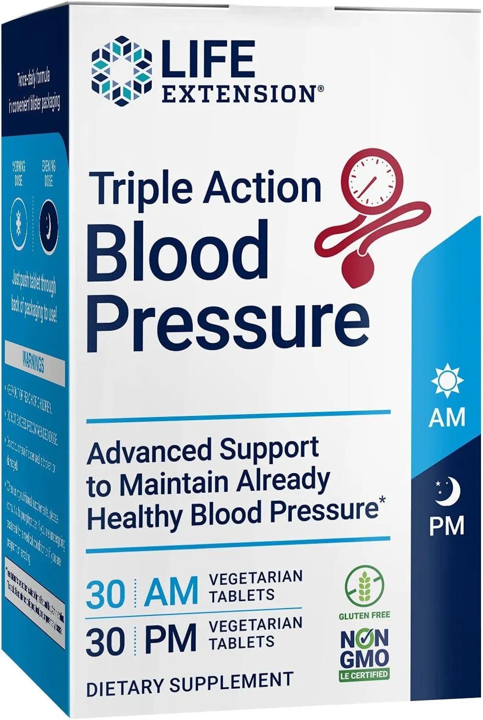 LIFE EXTENSION - Life Extension Triple Action Healthy Blood Pressure Support 60 Tabletas - The Red Vitamin MX - Suplementos Alimenticios - {{ shop.shopifyCountryName }}