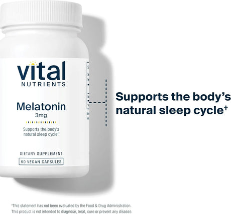 VITAL NUTRIENTS - Vital Nutrients Melatonin 3Mg. 60 Capsulas - The Red Vitamin MX - Suplementos Alimenticios - {{ shop.shopifyCountryName }}