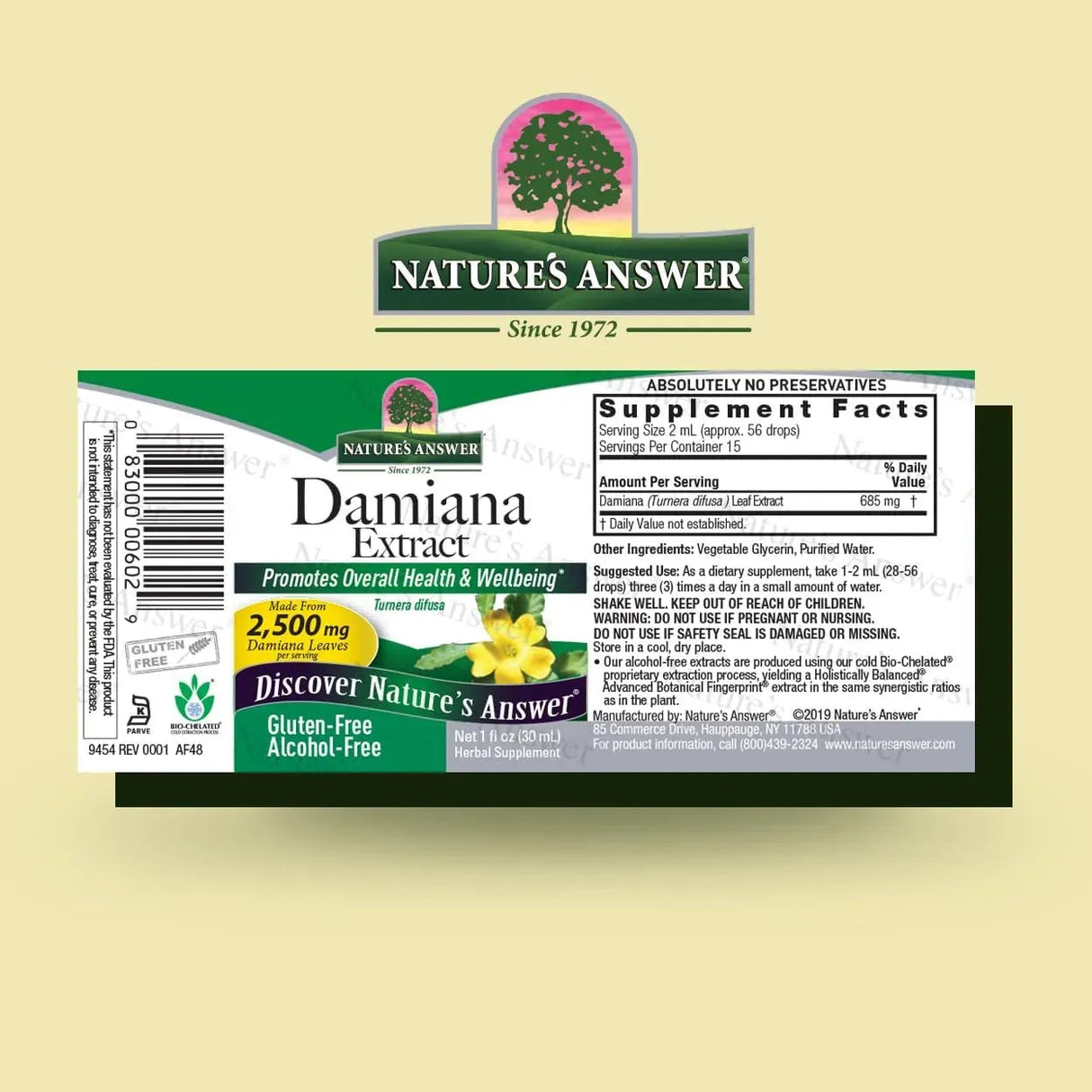 NATURE´S ANSWER - Nature's Answer Damiana Extract Alcohol-Free 1 Fl.Oz. - The Red Vitamin MX - Suplementos Alimenticios - {{ shop.shopifyCountryName }}