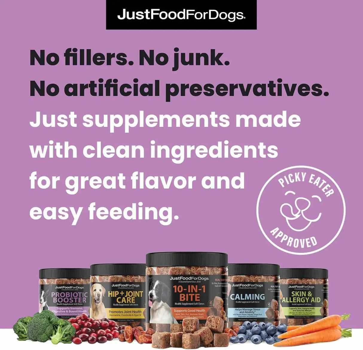 JUSTFOODFORDOGS - JustFoodForDogs Probiotic Booster Gut Health Soft Chews 45 Masticables - The Red Vitamin MX - Probióticos Para Perros - {{ shop.shopifyCountryName }}