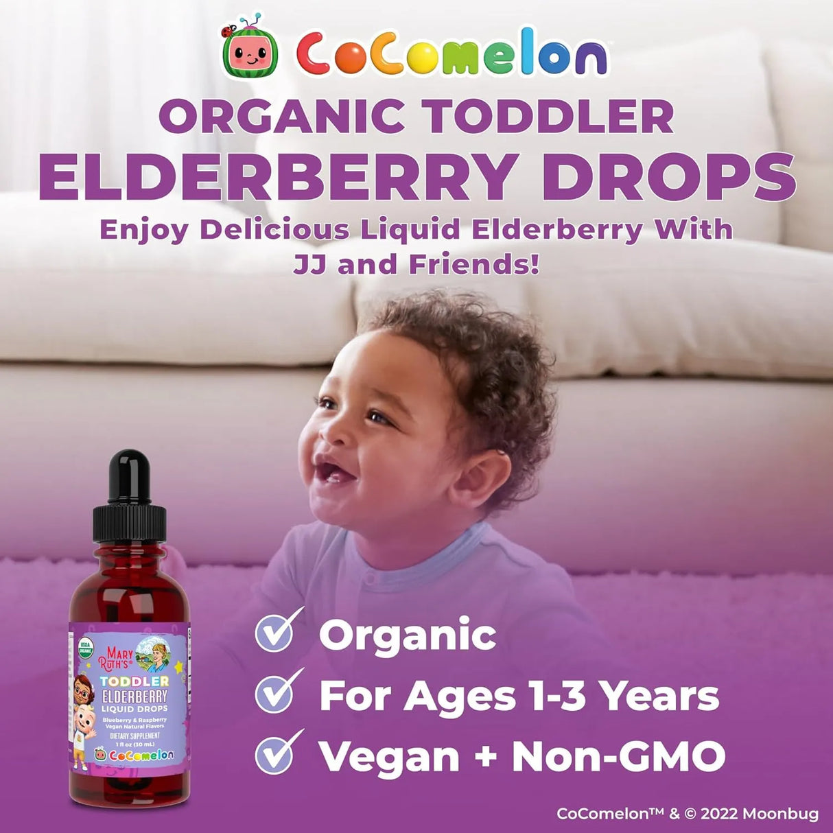 MARY RUTH ORGANICS - MaryRuth Organics Cocomelon Toddler Elderberry Syrup 1 Fl.Oz. - The Red Vitamin MX - Suplementos Alimenticios - {{ shop.shopifyCountryName }}