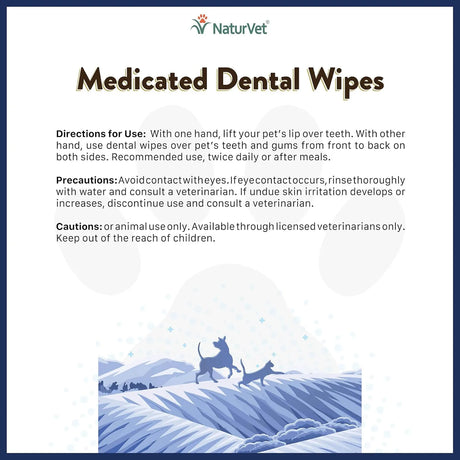 NATURVET - NaturVet Medicated Dental Wipes for Dogs & Cats 50 Toallitas - The Red Vitamin MX - Cuidado Dental Para Perros - {{ shop.shopifyCountryName }}